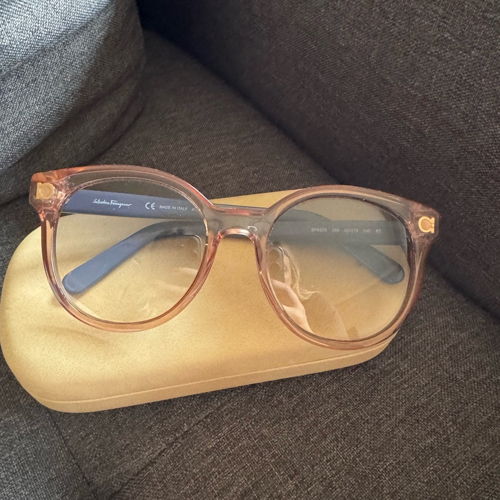 Salvatore Ferragamo Gray and Brown Sunglasses Classic Design